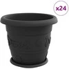 Augalų vazonai 24 pcs Juoda Ø 34 x 28 cm Plastmasė