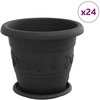 Augalų vazonai 24 pcs Juoda Ø 26 x 21.5 cm Plastmasė