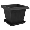 Augalų vazonai 24 pcs Juoda 38 x 38 x 30 cm Plastmasė