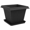 Augalų vazonai 24 pcs Juoda 43 x 43 x 33,5 cm Plastmasė