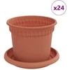 Lova Augalų vazonai 24 pcs Raudona plyta Ø 12,5 x 10 cm Plastmasė