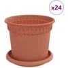 Lova Augalų vazonai 24 pcs Raudona plyta Ø 15 x 12 cm Plastmasė