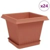 Augalų vazonai 24 pcs Raudona plyta 20 x 20 x 16 cm Plastmasė