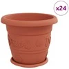 Augalų vazonai 24 pcs Raudona plyta Ø 34 x 28 cm Plastmasė