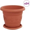 Augalų vazonai 24 pcs Raudona plyta Ø 22 x 18 cm Plastmasė