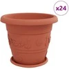 Augalų vazonai 24 pcs Raudona plyta Ø 39 x 32 cm Plastmasė