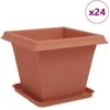 Augalų vazonai 24 pcs Raudona plyta 38 x 38 x 30 cm Plastmasė