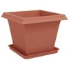 Augalų vazonai 24 pcs Raudona plyta 43 x 43 x 33,5 cm Plastmasė