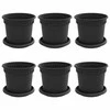 Augalų vazonai 6 pcs Juoda Ø 15 x 12 cm Plastmasė