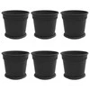 Lova Augalų vazonai 6 pcs Juoda Ø 19 x 16 cm Plastmasė