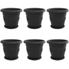Augalų vazonai 6 pcs Juoda Ø 39 x 32 cm Plastmasė