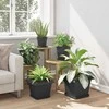 Augalų vazonai 6 pcs Juoda 28,5 x 28,5 x 22 cm Plastmasė