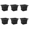 Augalų vazonai 6 pcs Juoda 33 x 33 x 26 cm Plastmasė