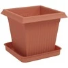 Augalų vazonai 6 pcs Raudona plyta 16 x 16 x 14 cm Plastmasė