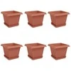 Augalų vazonai 6 pcs Raudona plyta 20 x 20 x 16 cm Plastmasė