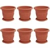 Augalų vazonai 6 pcs Raudona plyta Ø 22 x 18 cm Plastmasė