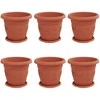 Augalų vazonai 6 pcs Raudona plyta Ø 26 x 21.5 cm Plastmasė