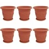 Augalų vazonai 6 pcs Raudona plyta Ø 39 x 32 cm Plastmasė