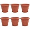 Augalų vazonai 6 pcs Raudona plyta Ø 34 x 28 cm Plastmasė