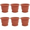 Augalų vazonai 6 vnt. Raudona plyta Ø 30 x 25 cm Plastmasė