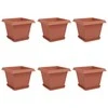 Augalų vazonai 6 pcs Raudona plyta 28,5 x 28,5 x 22 cm