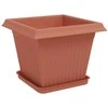 Augalų vazonai 6 pcs Raudona plyta 33 x 33 x 26 cm Plastmasė