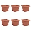 Augalų vazonai 6 pcs Raudona plyta 33 x 33 x 26 cm Plastmasė