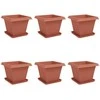 Augalų vazonai 6 pcs Raudona plyta 38 x 38 x 30 cm Plastmasė