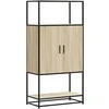 aukšta lenta Sonoma ąžuolas 68x35x139 cm Mediena ir metalas