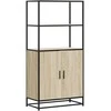 aukšta lenta Sonoma ąžuolas 68x35x139 cm Mediena ir metalas