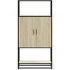 aukšta lenta Sonoma ąžuolas 68x35x139 cm Mediena ir metalas
