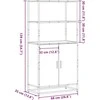 aukšta lenta Sonoma ąžuolas 68x35x139 cm Mediena ir metalas