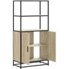 aukšta lenta Sonoma ąžuolas 68x35x139 cm Mediena ir metalas