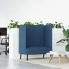 Aukštos nugaros sofa 101cm Mėlyna audinys