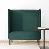 Aukštos nugaros sofa 101cm Tamsiai žalia audinys