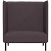 Aukštos nugaros sofa 101cm Tamsiai ruda audinys