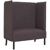Aukštos nugaros sofa 101cm Tamsiai ruda audinys