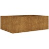 Aukštas sodo lovelis, 120x80x40cm, Corten plienas