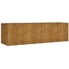 Aukštas sodo lovelis, 280x80x80cm, Corten plienas