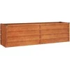 Aukštas sodo lovelis, rūdžių, 160x40x45cm, Corten plienas