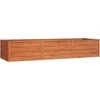 Aukštas sodo lovelis, rūdžių, 240x80x45cm, Corten plienas