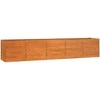 Aukštas sodo lovelis, rūdžių, 400x80x77cm, Corten plienas