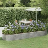 Aukštas sodo lovelis, sidabrinis, 322x100x36cm, plienas