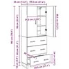 Aukštas spintelė 2 pcs Senovinis medis 69,5 x 34 x 180 cm
