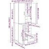 Aukštas spintelė 2 pcs Senovinis medis 69,5 x 34 x 180 cm