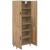 Aukštas spintelė 2 pcs Amatininkų ąžuolas 69,5 x 34 x 180 cm