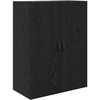 Aukštas spintelė 2 pcs Juodas ąžuolas