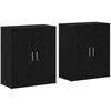 Kabalas 2 pcs Juodas ąžuolas 60 x 31 x 70 cm Apdirbta mediena