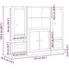 Aukštas stovas su stalčių Juodas ąžuolas 132 x 35.5 x 103.5 cm