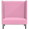 Aukštos nugaros sofa 101cm Rožinė audinys